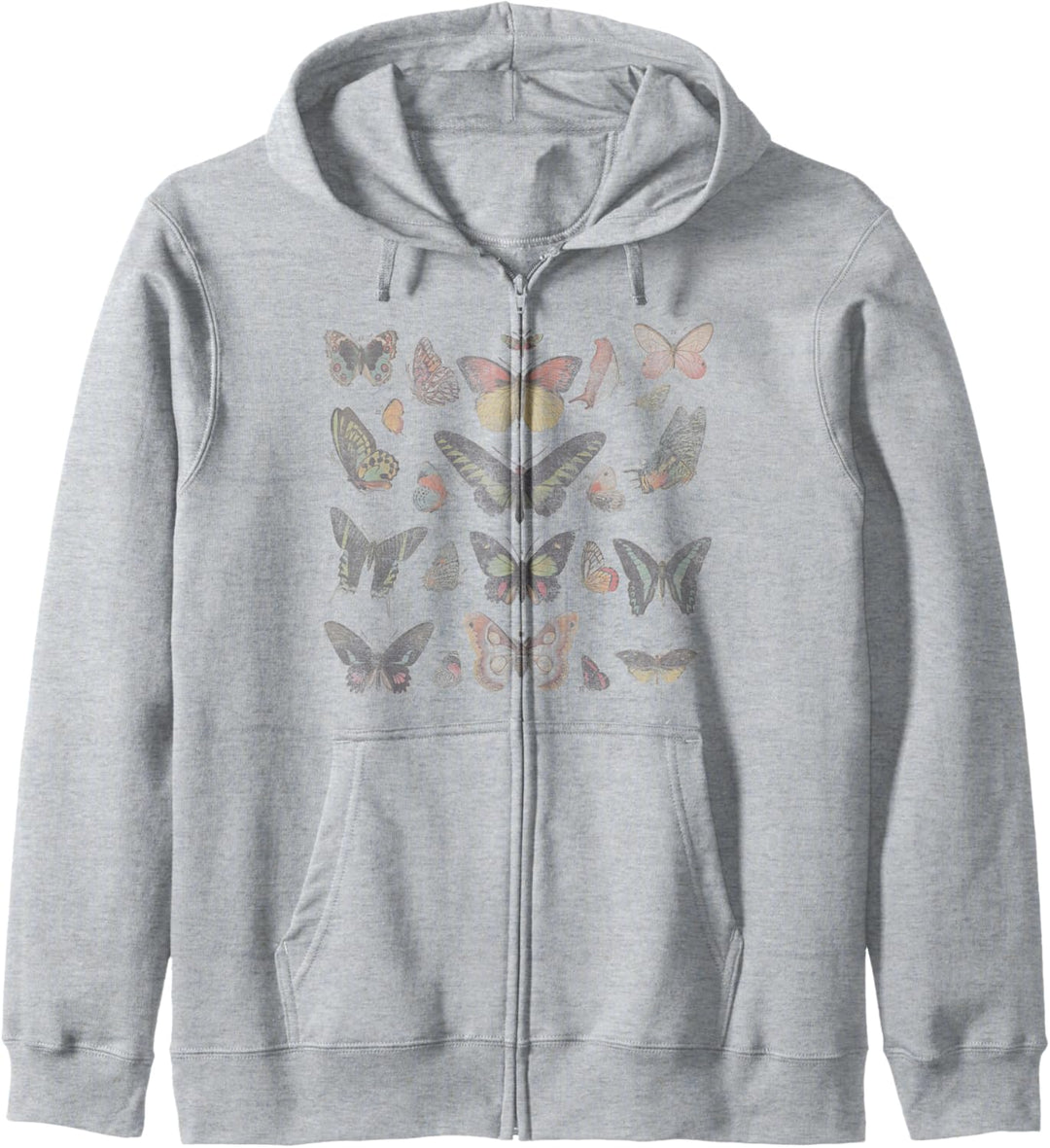 Trendy Collage Of Butterflies Distressed Kapuzenjacke