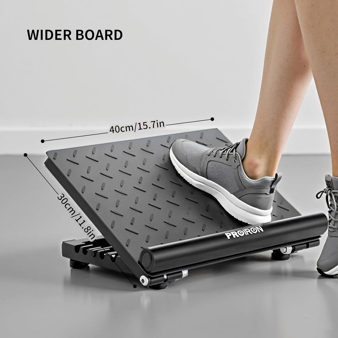 PROIRON Wadendehner Schrägbrett, Slant board Aus Stahl, Grosse Trittfläche 40 x 30 cm, 5 Verstellbar