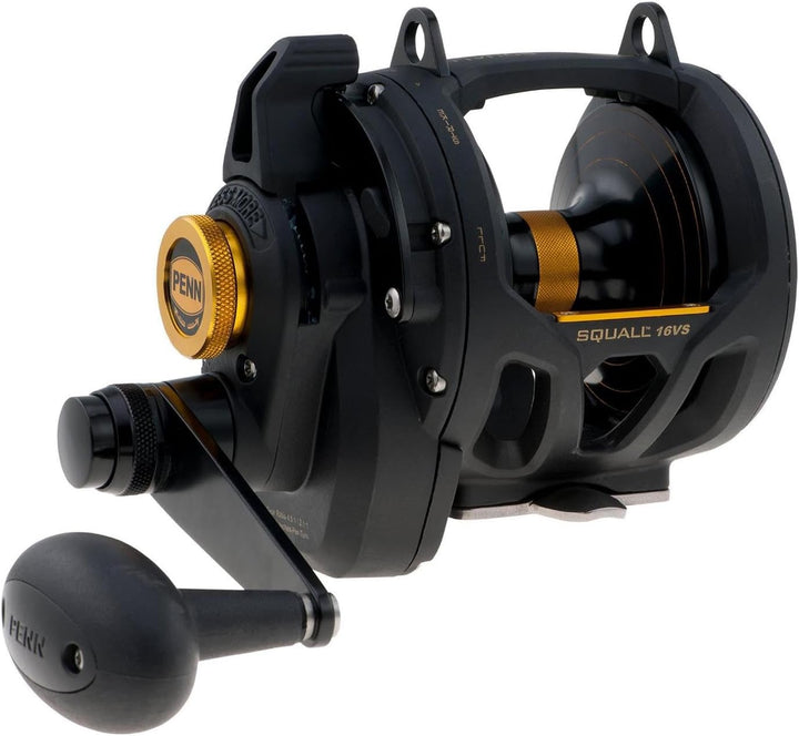 PENN Squall Lever Drag 2 Speed Multirolle – Salzwasser Boots- und Kajaksangeln 16| Right |2 Speed, 1