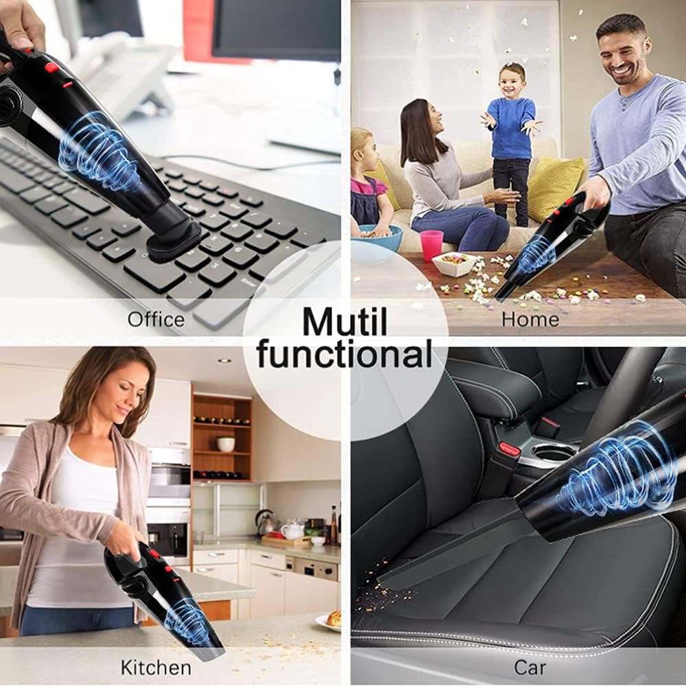 Handstaubsauger, Kabellos Handstaubsauger Akku, 9000PA Mini Autostaubsauger USB Aufladbar Tragbar Le