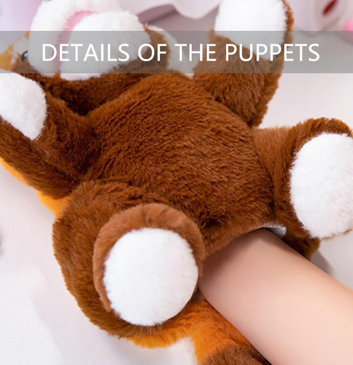 2024 Tierhandpuppen für Kinder,Kleinkind enthält Wolf,Tiger,Löwe,AFFE und bewegliche offene Münder,p