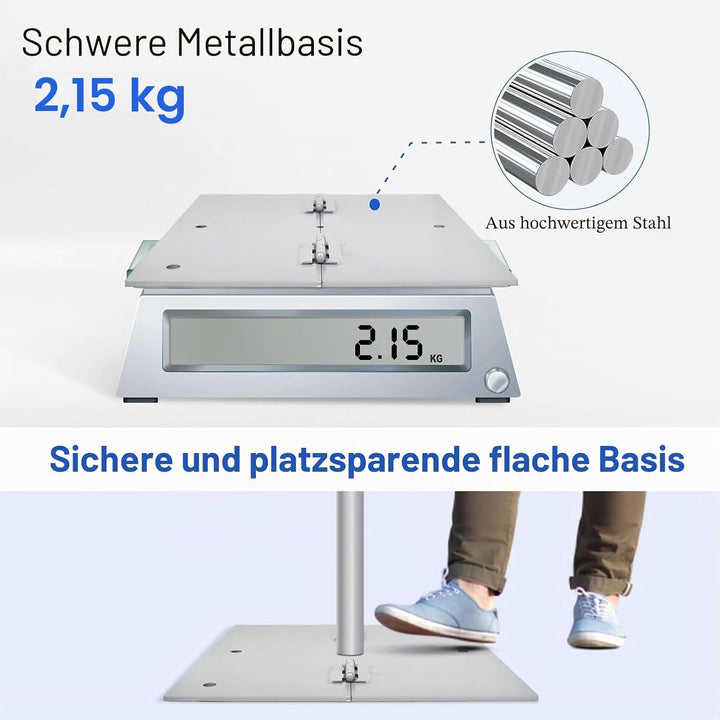 EMART Foto Hintergrund Ständer mit Stahlsockel, 2,6m x 3m Verstellbarer Hintergrundsystem, Hintergru
