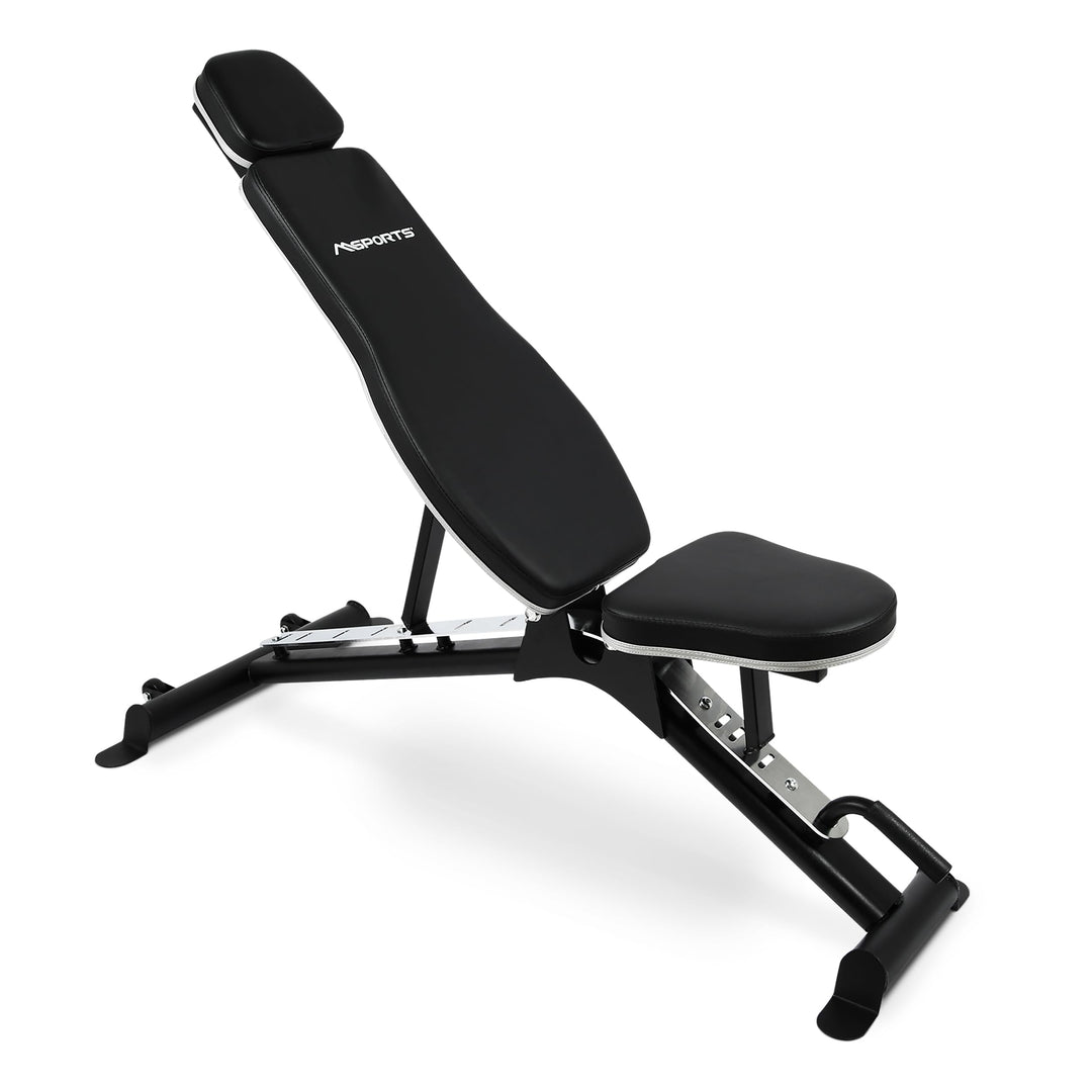 Hantelbank Premium Multifunktion mit verstellbarer Schrägbank - Fitnessbank bis zu 200kg Sport
