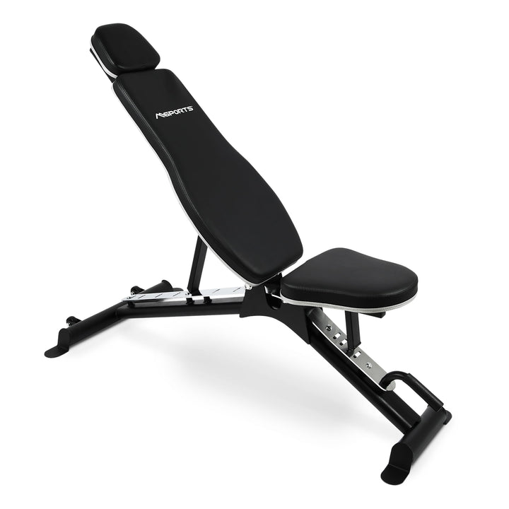 Hantelbank Premium Multifunktion mit verstellbarer Schrägbank - Fitnessbank bis zu 200kg Sport