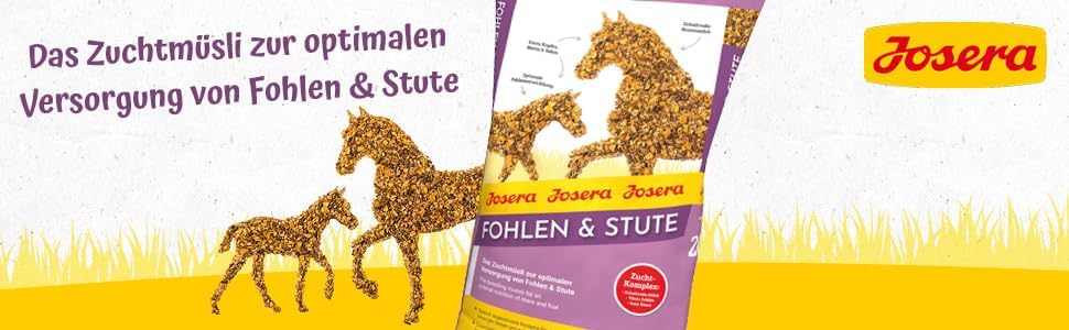 JOSERA Fohlen &amp; Stute (1 x 20 kg) | Premium Pferdefutter | Zuchtmüsli | gehaltvolle Stutenmilch | op