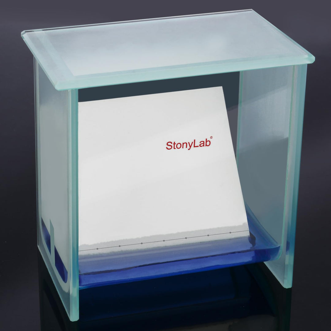 stonylab Glas Quadrat TLC Entwicklungstank, Schwerlast Borosilikat Chromatographie TLC Entwicklungsk