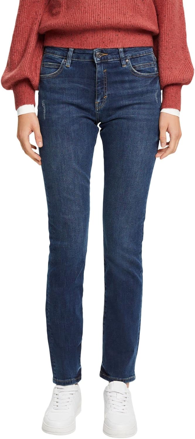 ESPRIT Damen Jeans 25W / 32L 901/Blue Dark Wash, 25W / 32L 901/Blue Dark Wash