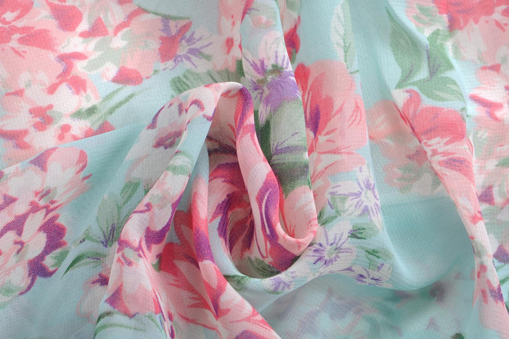 BONNY BILLY Sommerkleid Mädchen Trägerkleid Maxikleid Strandkleid Boho Kleid Chiffonkleid Blumenklei