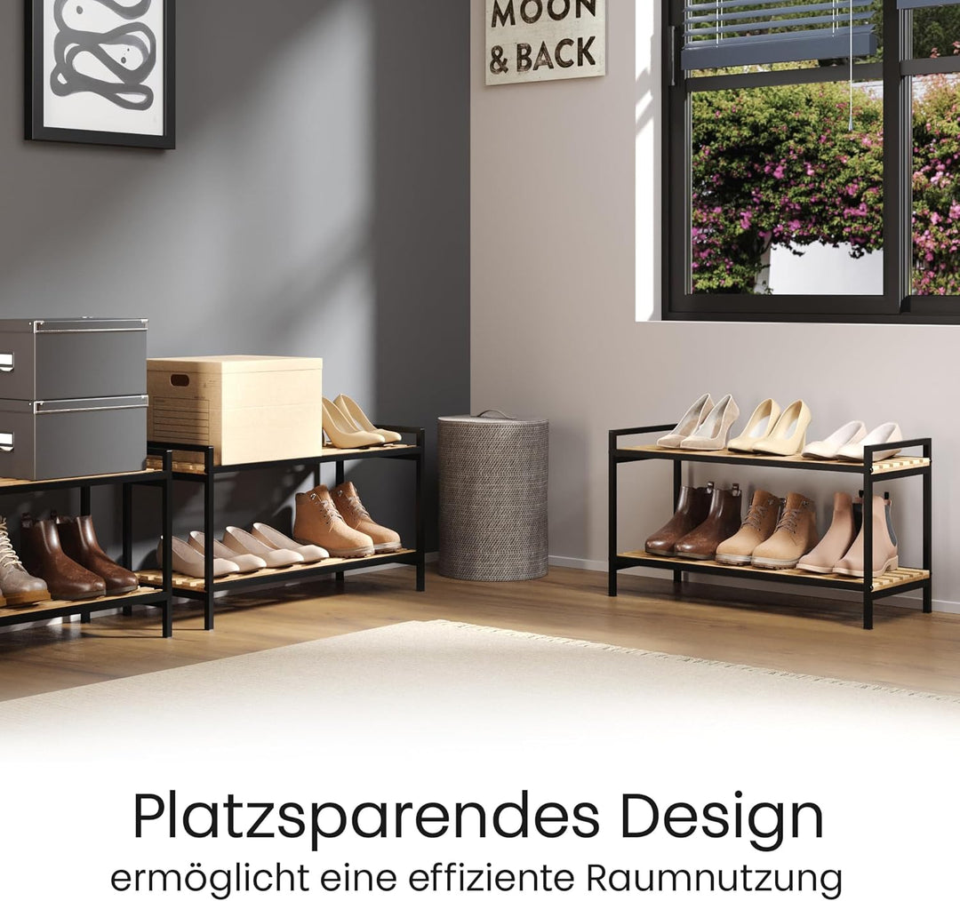 Schuhregal platzsparend, Design Schuhregal, Schuhorganizer, Schuhaufbewahrung für Eingangsbereich, F