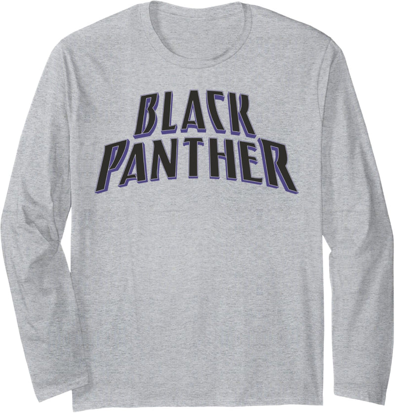 Marvel Black Panther Movie Logo Langarmshirt