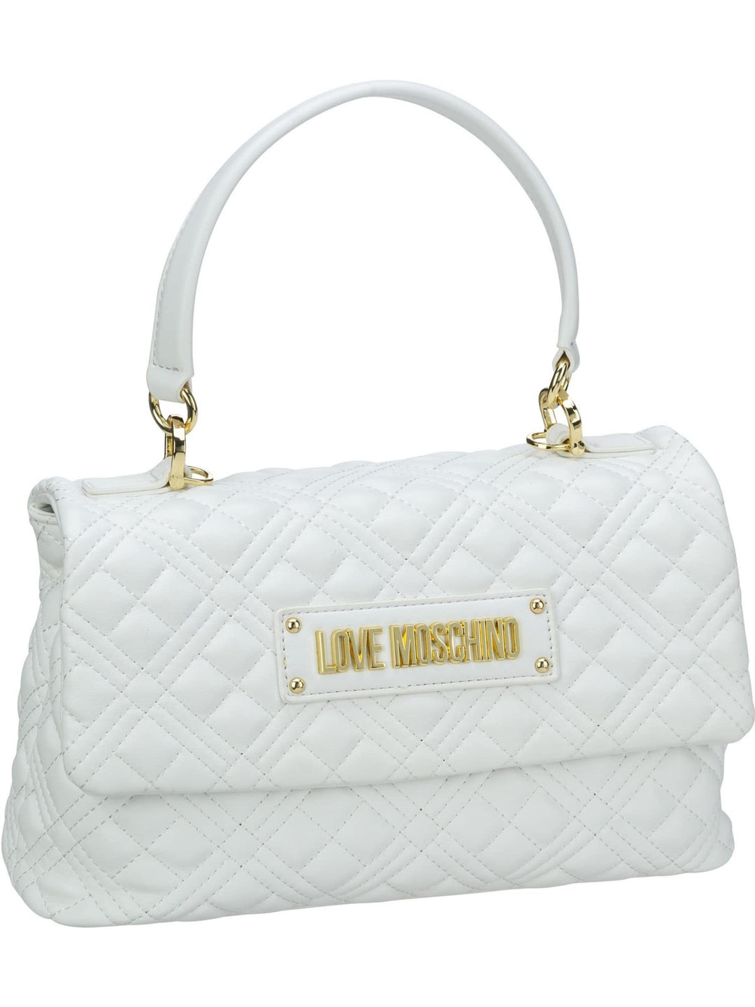 Love Moschino Quilted Handtasche 29 cm Weiss, Weiss