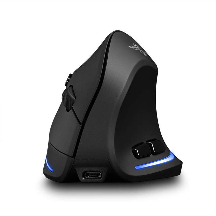 zelotes F35 Vertikale Maus, kabellos, Rechtshänder, 2,4 GHz, kabellos, ergonomisch, wiederaufladbar,