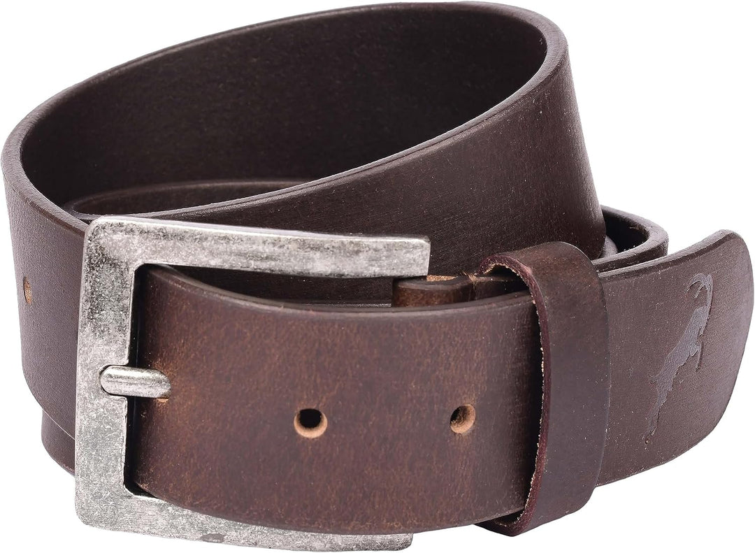 hodalump Jeans Gürtel Herren &amp; Damen - Grösse kürzbar - Ledergürtel Braun - Edler Gürtel Herren mit