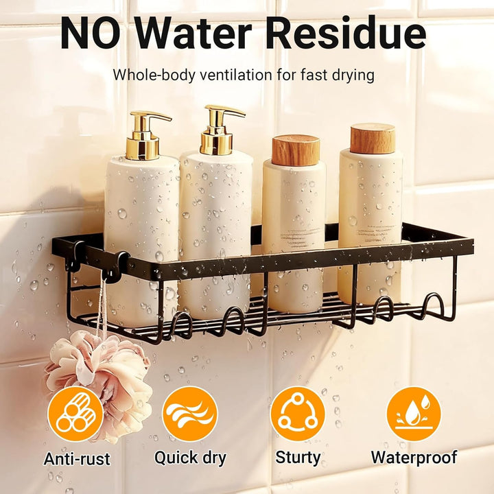 [2 Stück] Duschablage Ohne Bohren Ecke, Langlebige Edelstahl Rostfreies Badezimmer Organizer Regal g