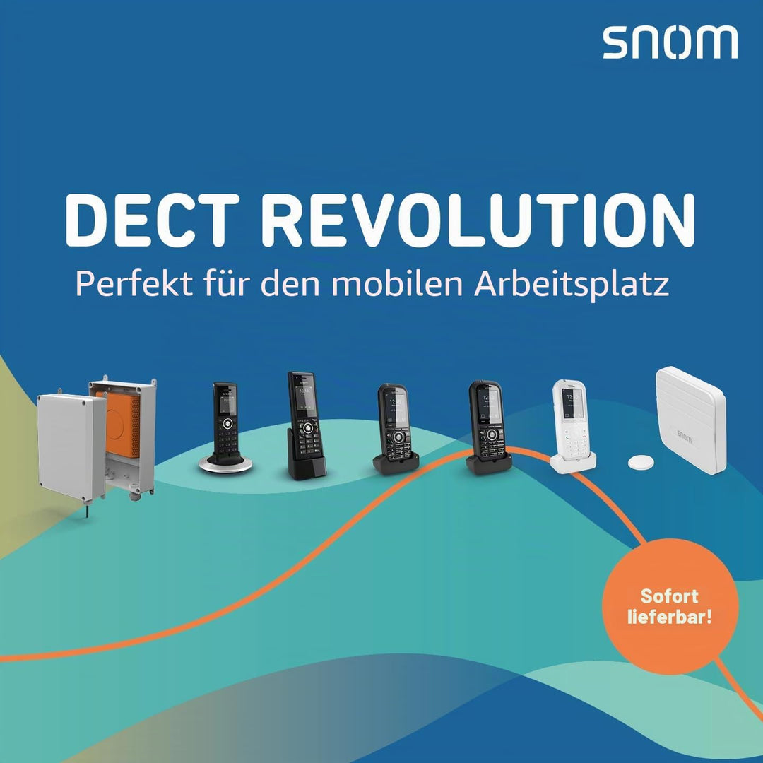 Snom M70 IP DECT Robustes Mobilteil EU / USA, VoIP, SIP, Bluetooth, HD, Alarmschlüssel, Vibration, P