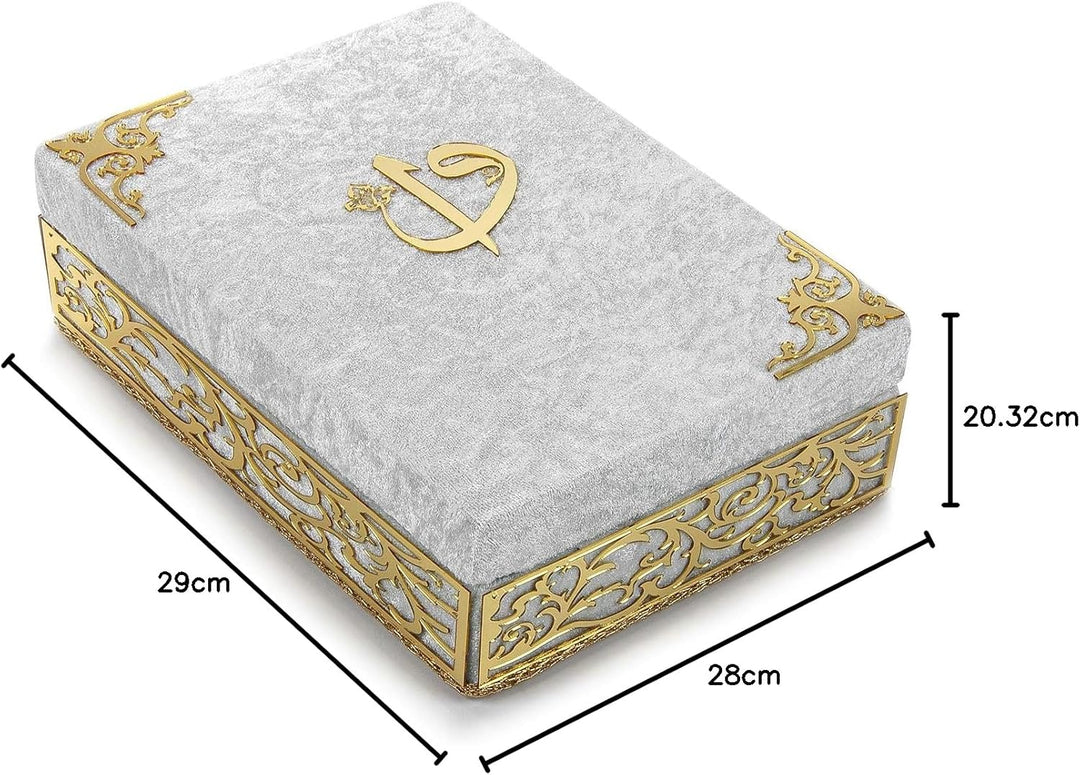 Spezielle elegante Samt bedeckte dekorative Box, Samt überdachter Quran-Buch in Arabisch und Gebetsp