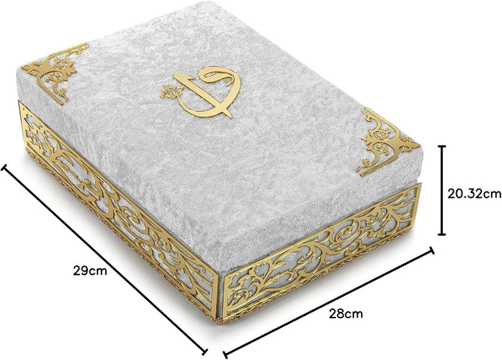 Spezielle elegante Samt bedeckte dekorative Box, Samt überdachter Quran-Buch in Arabisch und Gebetsp