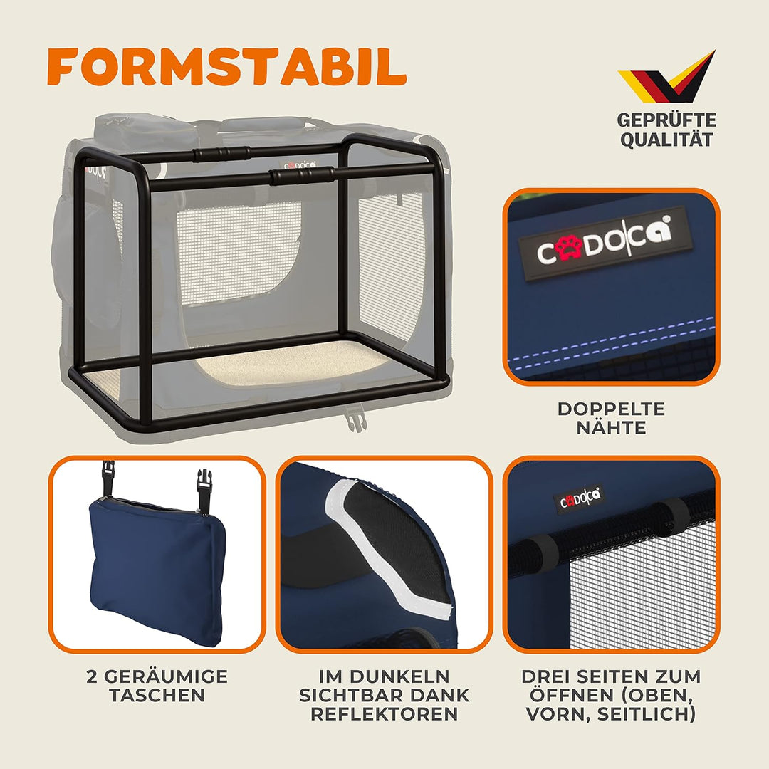 Hundebox XXL 90x60x66cm faltbar atmungsaktiv robust Hundetransportbox Transporttasche Haustiertransp