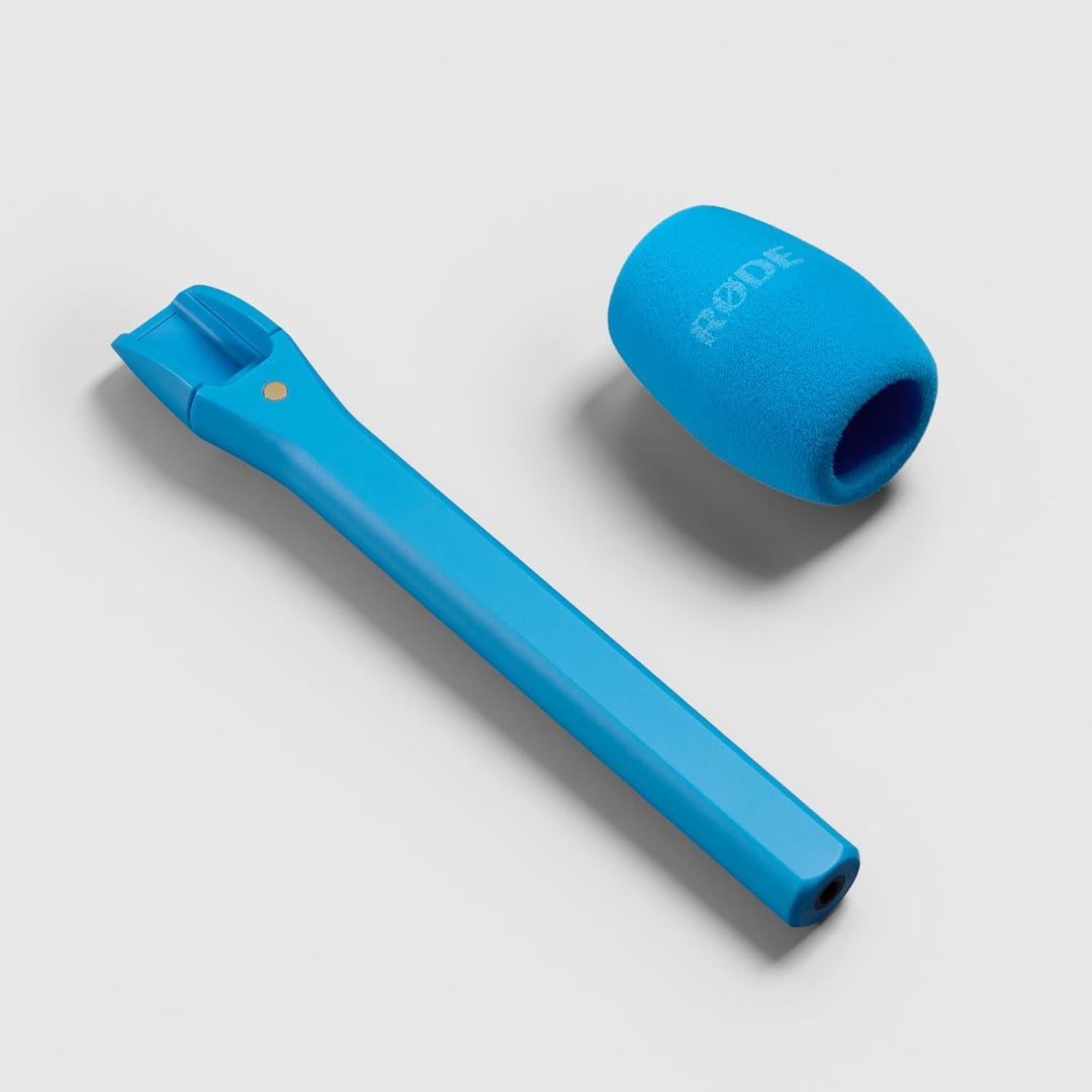 Rode Interview Micro Handadapter für Wireless Micro Mikrofon-System Blau mit keepdrum Mikrofasertuch