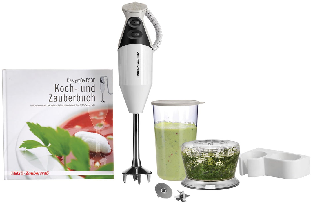 ESGE-Zauberstab M 160 G Gourmet, Stabmixer weiss, mit Zubehör, bis 15.000 U/Min, 90610 Single, Singl