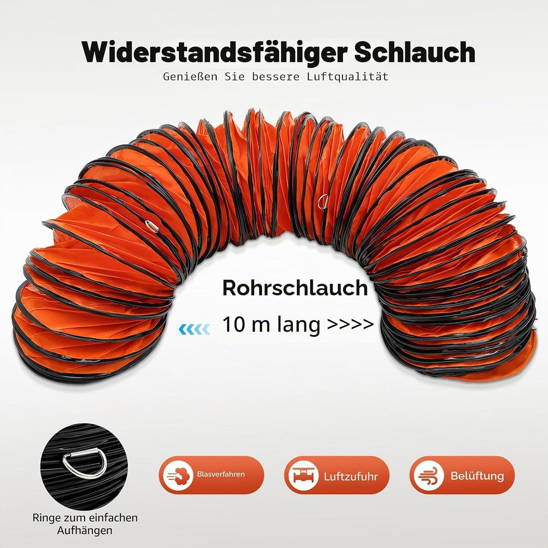 Bauventilator, Baulüfter Staubabsaugung, Bauventilator, Geschwindigkeit 3300 U/min, Baugebläse für d