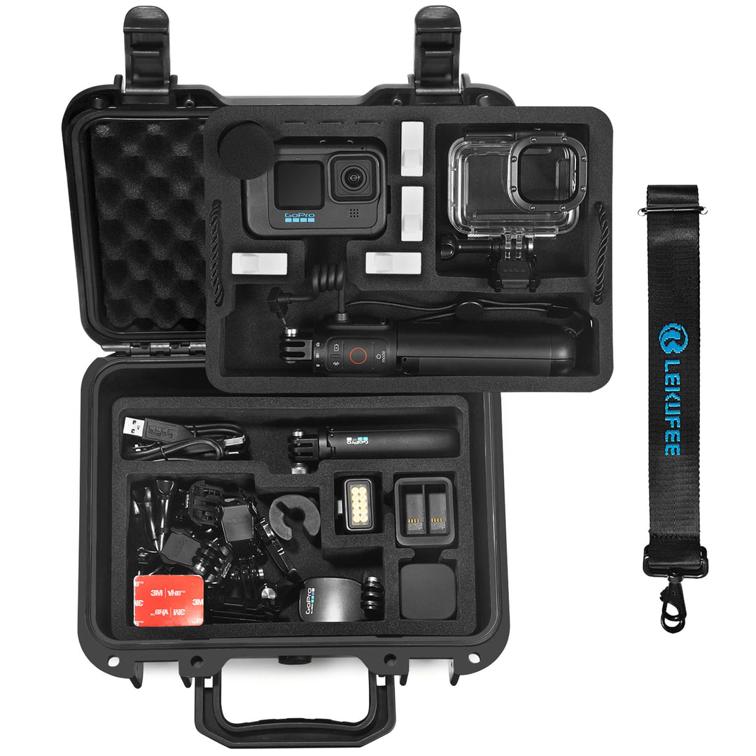 LEKUFEE Tragbare wasserdichte Tragetasche für Gopro Hero 12/11/10/9/8/GoProMedia Mod/GoPro Volta/Cre