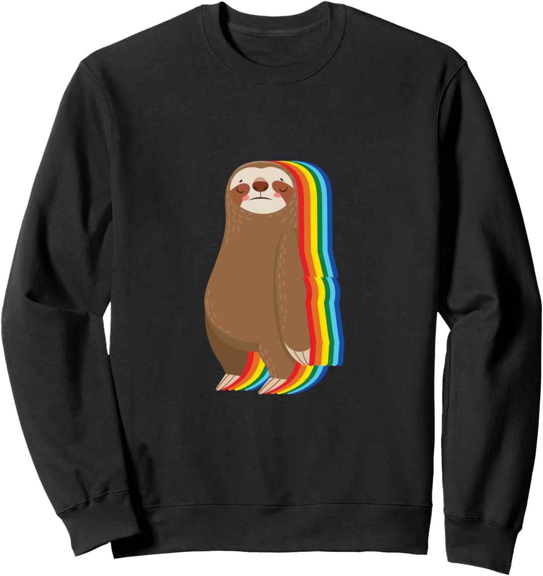 Süsses Faultier Farbenfroh Tier Schlafwandler Schlafwandeln Sweatshirt