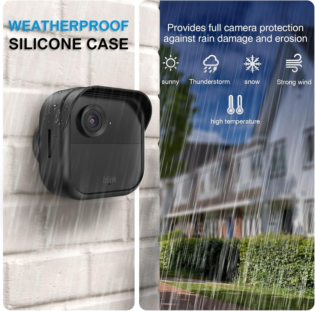 HOGEE Silikon-Schutzhülle für Blink Outdoor 4 (4. Generation), wetterfeste Silikonhülle bietet volls