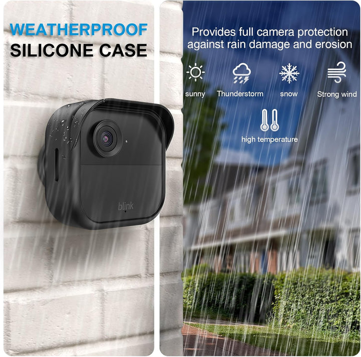 HOGEE Silikon-Schutzhülle für Blink Outdoor 4 (4. Generation), wetterfeste Silikonhülle bietet volls