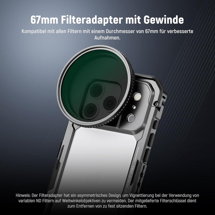 NEEWER Phone Käfig Cage Kompatibel mit iPhone 17 Pro, Schnellwechsel Video Rig Handy Stabilisator Zu