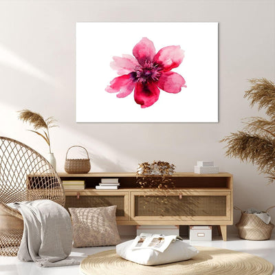 Bilder auf Leinwand 100x70cm Leinwandbild Malerei Illustration Sommer Blume Gross Wanddeko Bild Schl