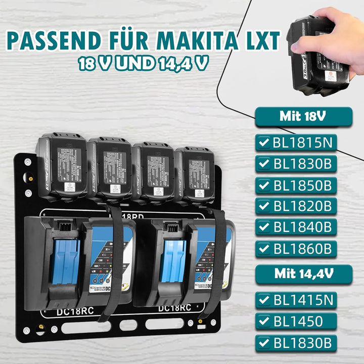 Wandhalterung für Makita,Akku Halterung für Makita DC18RC/DC18RD Ladegerät, Ladegerät Wandhalterung