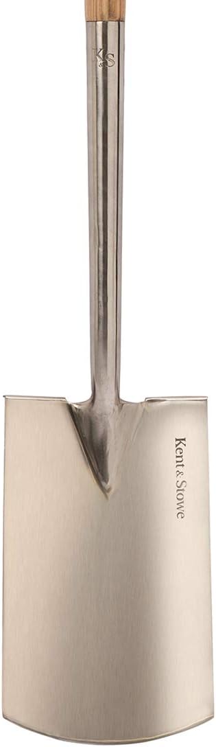 Kent & Stowe Gärtnerspaten – Profi-Spaten aus Edelstahl, für Harte und steinige Böden, Gartenspaten