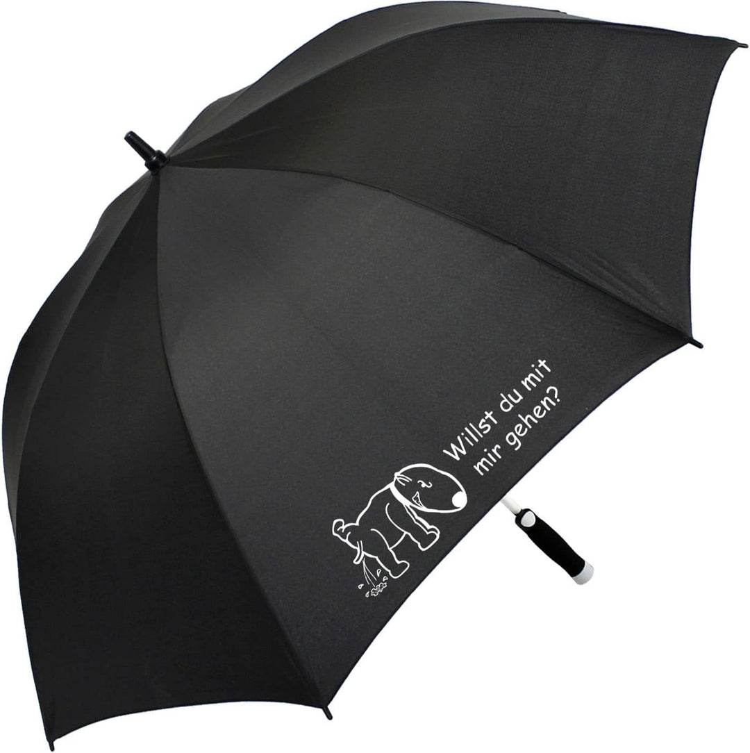 iX-brella XXL Automatik Golfschirm mit weissem Fiberglas-Gestell mit Hunde-Motiv 4 Hund 4, Hund 4