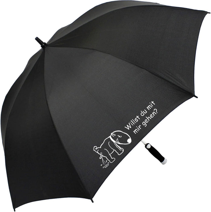 iX-brella XXL Automatik Golfschirm mit weissem Fiberglas-Gestell mit Hunde-Motiv 4 Hund 4, Hund 4