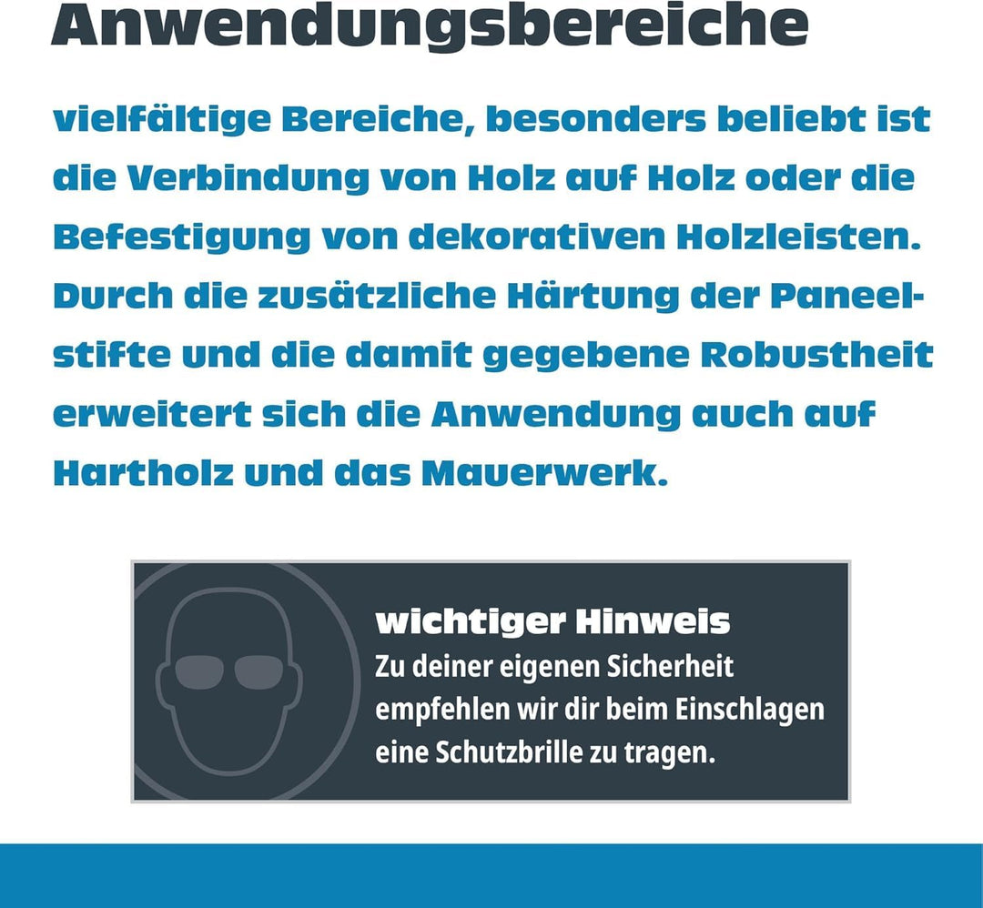 HELPMATE Nagelsortiment Box Haushalt - 1200 Stahlnägel gehärtet - Verschiedene Grössen auch kleine N