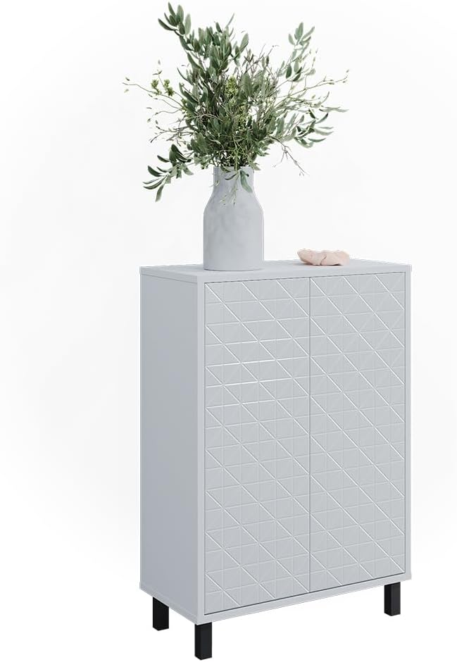 Vicco Midischrank Agasta, Weiss Hochglanz, 56.2 x 83.2 cm Weiss Hochglanz Badschrank 3 Fächer, Weiss