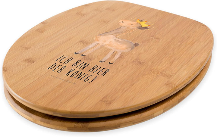 Mr. &amp; Mrs. Panda Motiv WC Sitz Lama König - Geschenk, Toilettendeckel, Klodeckel, Papa, Klobrille, A