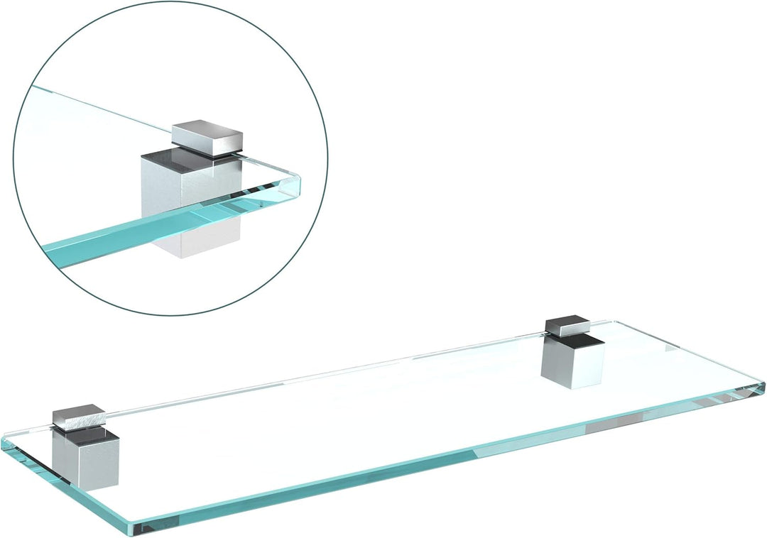 bijon Glasregal Glasablage Wandregal Glas Bad-Regal Glas Badezimmer Regal Badablage Ablageregal - 8m