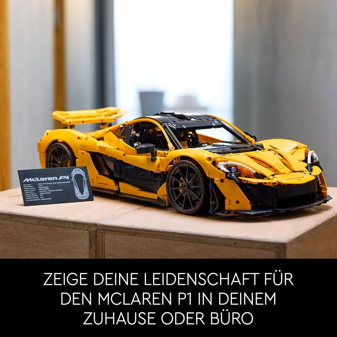 LEGO Technic McLaren P1, Set mit Supersportwagen für Erwachsene, Geschenk für Autofans, massstabsget