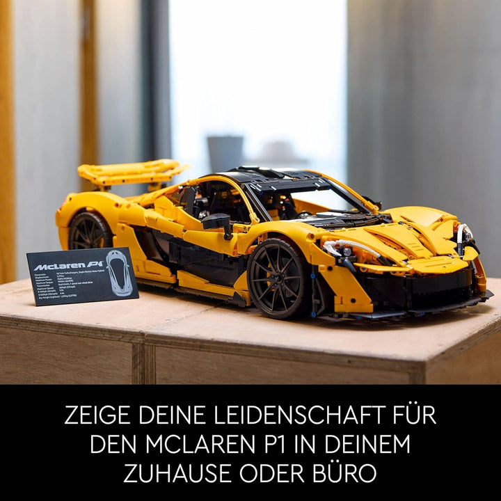LEGO Technic McLaren P1, Set mit Supersportwagen für Erwachsene, Geschenk für Autofans, massstabsget