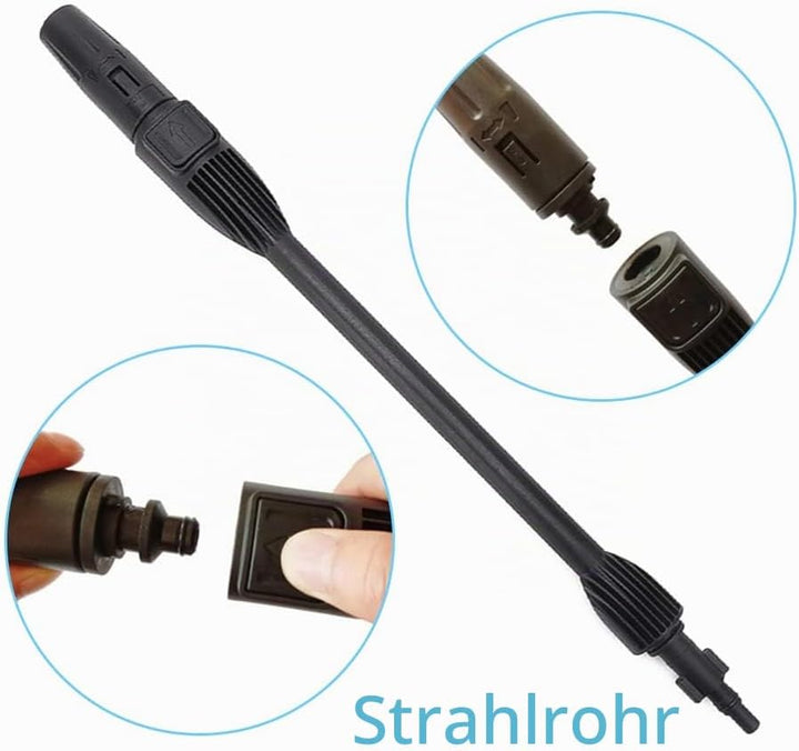 Variable Strahllanze Düse für Hochdruckreiniger und Drehlanzendüse kompatibel mit Bosch, Black &amp; Dec
