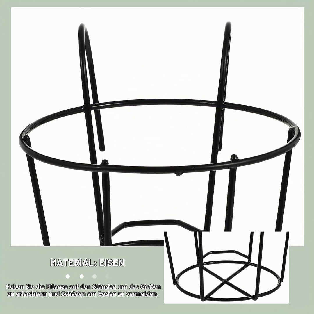 YARNOW 2 Stück Hängende Geländer Pflanzgefässe-Blumentopfhalter Balkon Hängend Metall-Blumenkasten M