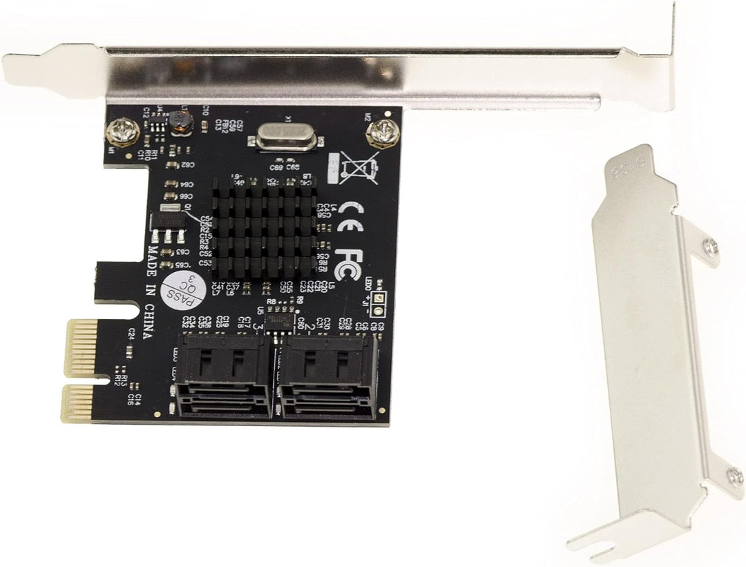 Chipsatz Marvell 88SE9215 PCIe 4 Ports SATA 3 6G – High+Low Profile