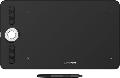 XP-PEN Deco 02 Grafiktablet 10" x5,63 Zeichentablett, 6 Schnellzugriffstasten und 1 Drehrad,Stift mi