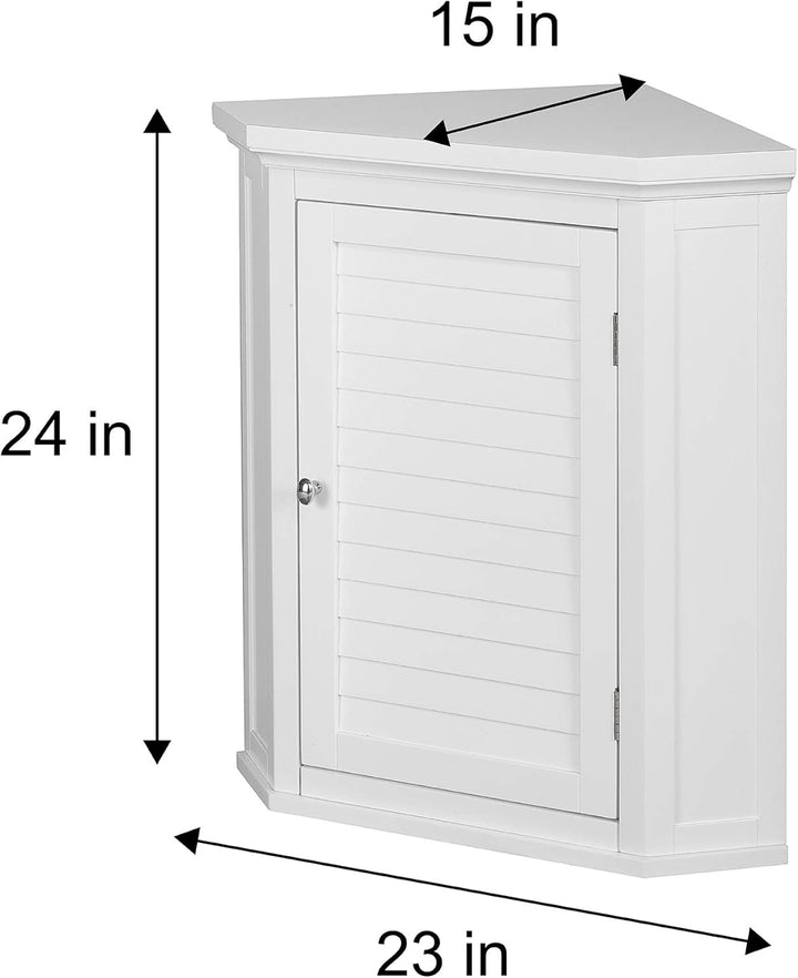 Badschrank Badmöbel Eckschrank Badezimmer Holzschrank Weiss Teamson ELG-587