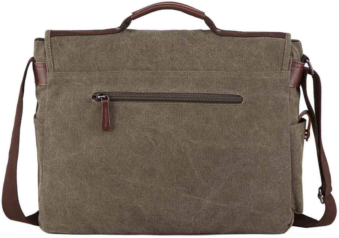 Neuleben Vintage Gross Umhängetasche Schultertasche 17 Zoll Laptoptasche Canvas Messenger Bag Damen