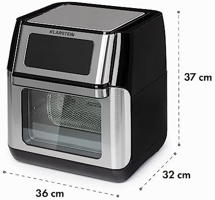 Klarstein AeroVital Fry Heissluftfritteuse,3D-heating System: 1500W,XL-Volumen: 10L, 9 Programme, Co