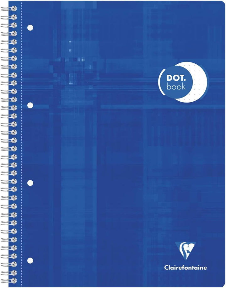 Clairefontaine 8253C - Packung mit 5 Collegeblöcken DIN A4+ mit Ringbuchlochung, 4-fach gelocht, 80