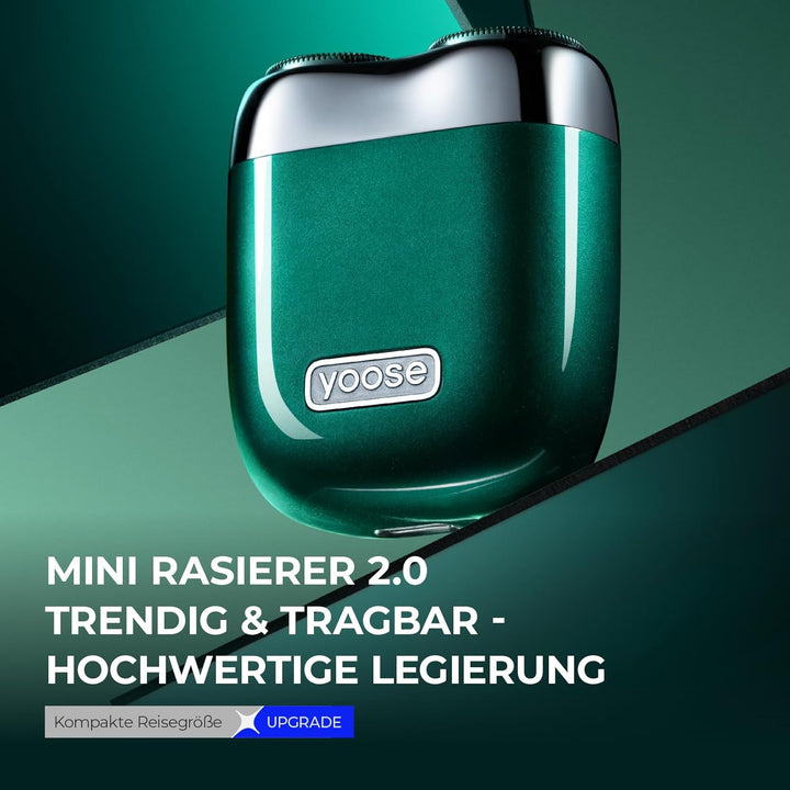 yoose Rasierer Herren Elektrisch, Tragbarer Rasierer Herren (Nass/Trocken), IPX7 wasserdicht mit USB